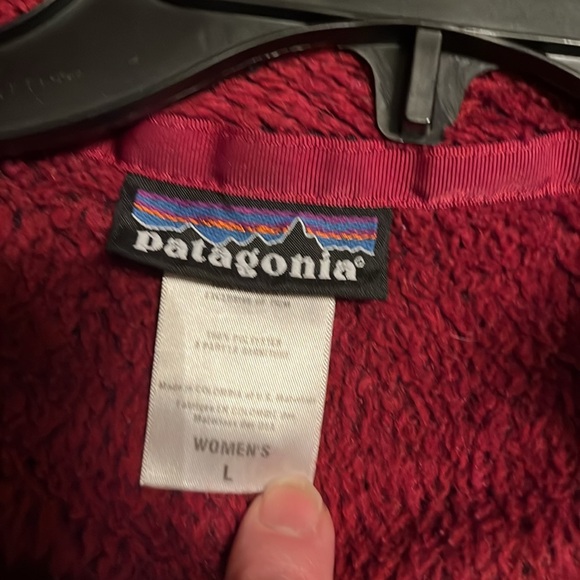 Patagonia Women’s Synchilla front Zip Deep Red Jacket, Size Large - Picture 11 of 12